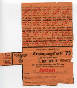 Nazi era ration card for Jews