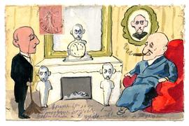 Postcard, "J'aime son domestique pour la ressemblance Dreyfus..."