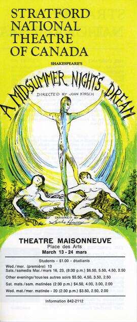 Production File, A Midsummer Night's Dream, National Theatre of Canada