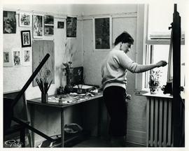Rita Briansky in her studio, taken by friend Gaby