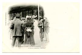 Postcard, "10- Proces de Rennes, M. Bernard-Lazare, La Dame Blanche A Driote Abraham Dreyfus...