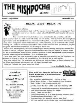 The Mishpocha newsletter