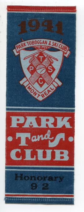 Honorary membership badge, Park Toboggan & Ski Club