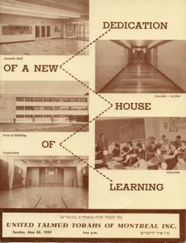 Pamphlet, Dedication of a New House of Learning