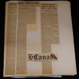 Page 70 of scrapbook, featuring three articles about Soviet Jewish delegation