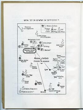 Stylized map of children’s homes and colonies established by the Union