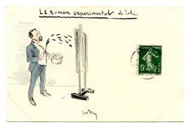 Postcard, "Le Roman experimental de Zola"