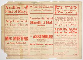 Trilingual Mayday protest poster