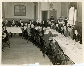 Interior, Lea at one of the banquet of the ILGWU.